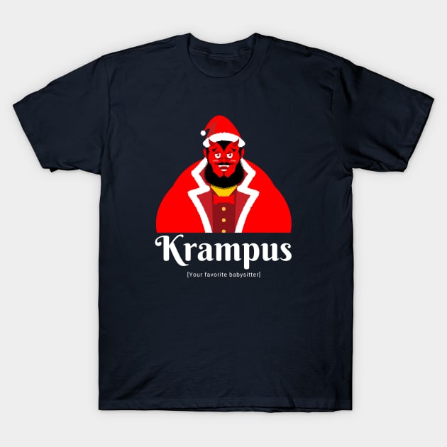 Krampus is your favorite babysitter Krampusnacht Christmas Joke T-Shirt by Witchy Ways